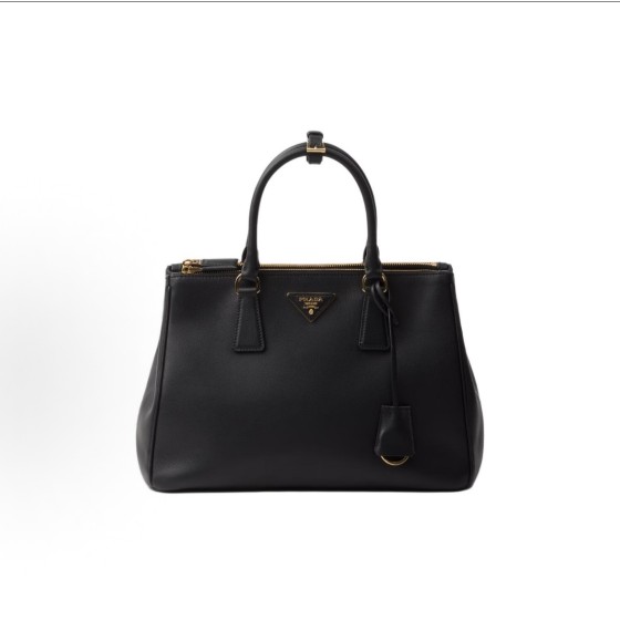 PRADA普拉达 Galleria 单肩斜挎⼿提包 ⼤号 ⼥款 ⿊⾊